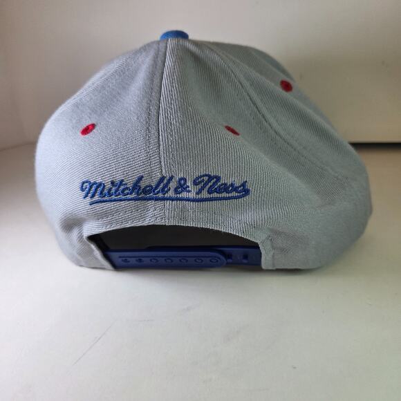 Philadelphia 76ers Mitchell & Ness Snapback Hat Gray Blue Red NBA - Picture 3 of 10